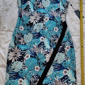 Tommy Hilfiger, Size 10, Blue Floral Sleeveless Midi Dress